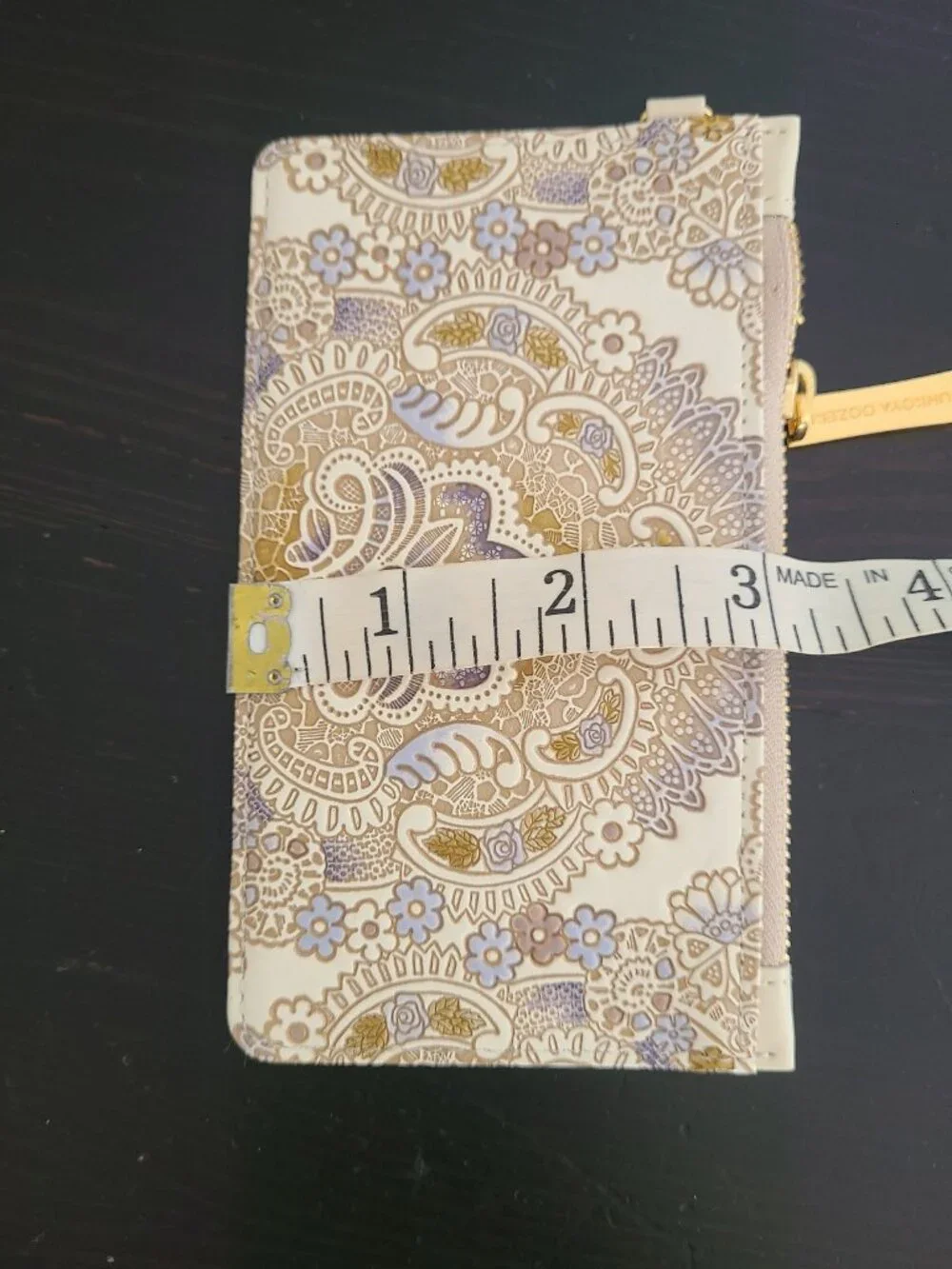 Bunkoya Oozeki Antique Lace Thin Card Case Blue